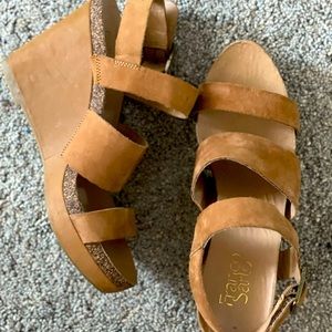 Brown Strap Wedges